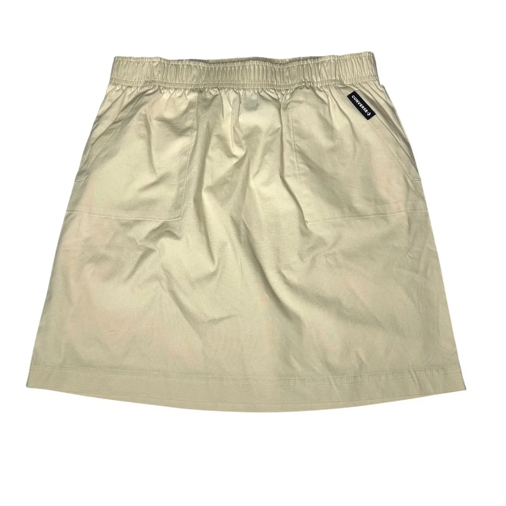 Converse Girls Light Dune Elastic Waist Skirt Tan Beige Size L 12-13Y